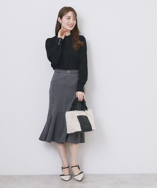 index / インデックス カットソー | フラワージャカードパフスリーブトップス【洗濯機OK】 | 詳細6