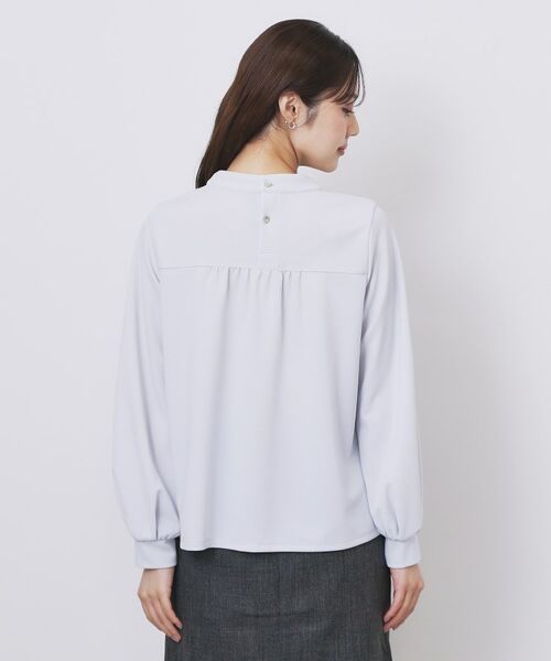 index / インデックス カットソー | ボウタイフリルトップス【洗濯機OK/ストレッチ/イージーアイロン/防シワ】《S~3L》 | 詳細22