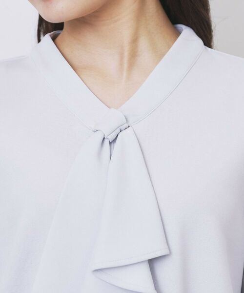 index / インデックス カットソー | ボウタイフリルトップス【洗濯機OK/ストレッチ/イージーアイロン/防シワ】《S~3L》 | 詳細23