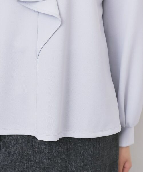 index / インデックス カットソー | ボウタイフリルトップス【洗濯機OK/ストレッチ/イージーアイロン/防シワ】《S~3L》 | 詳細25