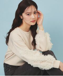 index / インデックス カットソー | フリルスリーブトップス【洗濯機OK】