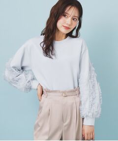 index / インデックス カットソー | フリルスリーブトップス【洗濯機OK】