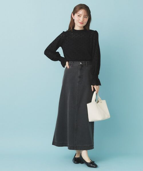 index / インデックス カットソー | フェザーレースハイネックキャンディトップス【洗濯機OK】 | 詳細6