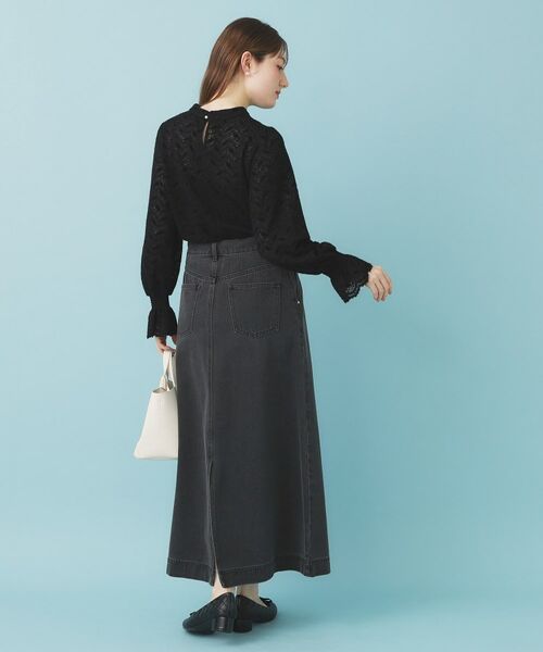 index / インデックス カットソー | フェザーレースハイネックキャンディトップス【洗濯機OK】 | 詳細7