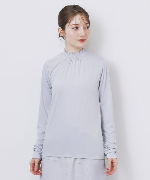 index / インデックス カットソー | シャーリングデザイントップス【洗濯機OK/吸湿発熱】 | 詳細17