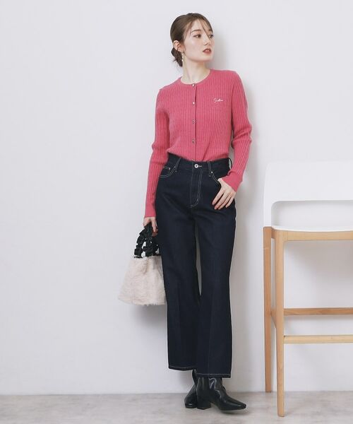 index / インデックス カーディガン・ボレロ | クルーネックケーブルカーディガン【洗濯機OK】 | 詳細14