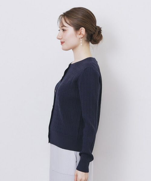 index / インデックス カーディガン・ボレロ | クルーネックケーブルカーディガン【洗濯機OK】 | 詳細22