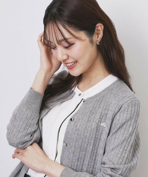 index / インデックス カーディガン・ボレロ | クルーネックケーブルカーディガン【洗濯機OK】 | 詳細5