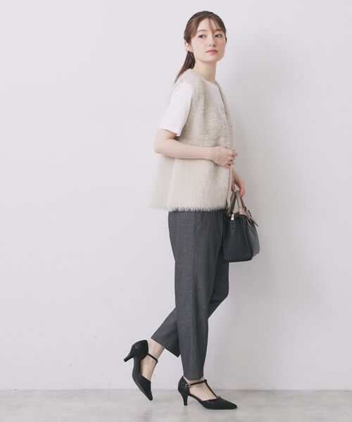 index / インデックス ベスト | 《andGIRL掲載》フェザーペプラムジレ【洗濯機OK/抗ピル】 | 詳細11