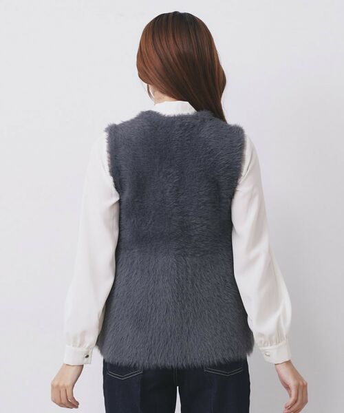 index / インデックス ベスト | 《andGIRL掲載》フェザーペプラムジレ【洗濯機OK/抗ピル】 | 詳細15