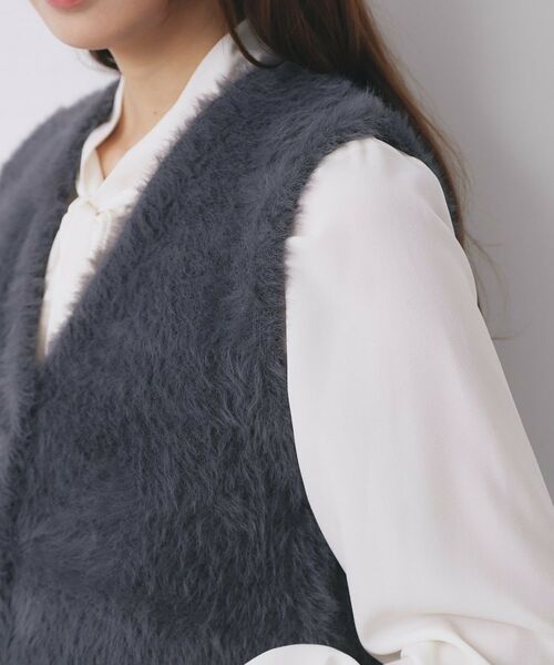 index / インデックス ベスト | 《andGIRL掲載》フェザーペプラムジレ【洗濯機OK/抗ピル】 | 詳細17