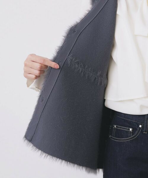 index / インデックス ベスト | 《andGIRL掲載》フェザーペプラムジレ【洗濯機OK/抗ピル】 | 詳細20