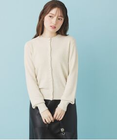 index / インデックス カーディガン・ボレロ | ミニモールラメコンパクトクルーカーディガン/アンサンブル対応【洗濯機OK】