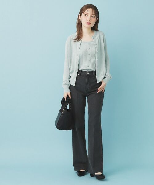 index / インデックス カーディガン・ボレロ | ミニモールラメコンパクトクルーカーディガン/アンサンブル対応【洗濯機OK】 | 詳細13