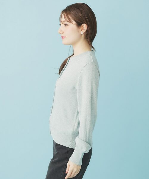 index / インデックス カーディガン・ボレロ | ミニモールラメコンパクトクルーカーディガン/アンサンブル対応【洗濯機OK】 | 詳細17