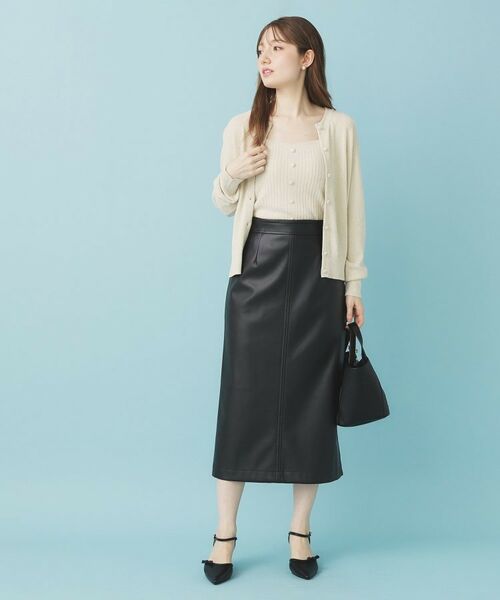 index / インデックス カーディガン・ボレロ | ミニモールラメコンパクトクルーカーディガン/アンサンブル対応【洗濯機OK】 | 詳細2