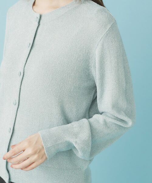 index / インデックス カーディガン・ボレロ | ミニモールラメコンパクトクルーカーディガン/アンサンブル対応【洗濯機OK】 | 詳細20