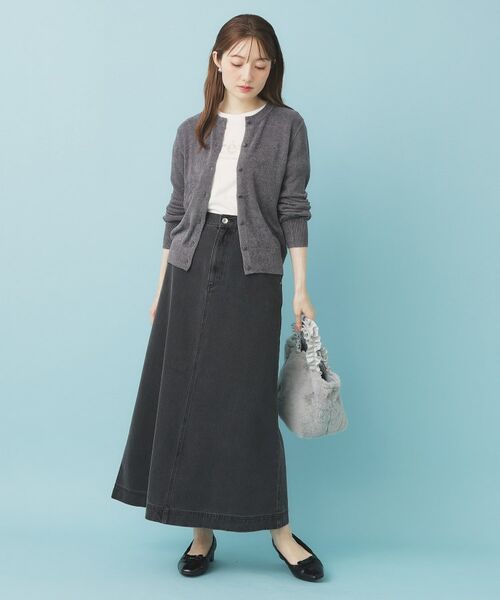 index / インデックス カーディガン・ボレロ | ミニモールラメコンパクトクルーカーディガン/アンサンブル対応【洗濯機OK】 | 詳細9