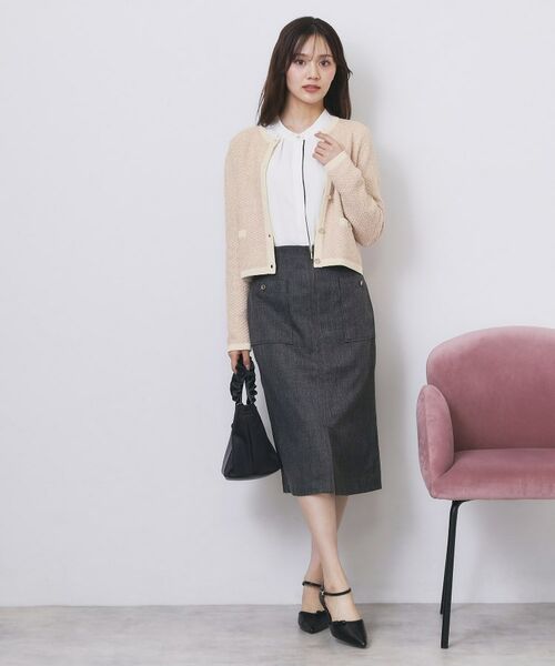 index / インデックス カーディガン・ボレロ | ミックスヤーンクルーカーディガン【洗濯機OK】 | 詳細11