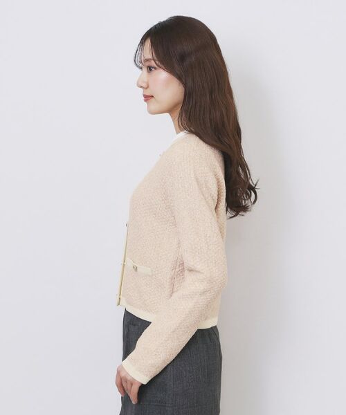 index / インデックス カーディガン・ボレロ | ミックスヤーンクルーカーディガン【洗濯機OK】 | 詳細15