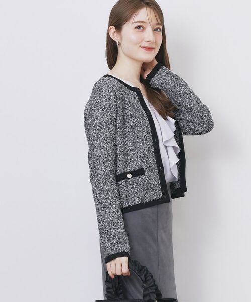 index / インデックス カーディガン・ボレロ | ミックスヤーンクルーカーディガン【洗濯機OK】 | 詳細6