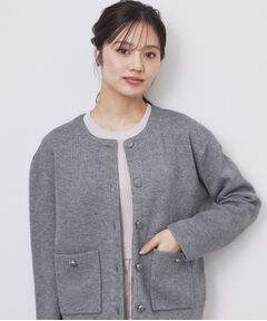 index / インデックス カーディガン・ボレロ | ダブルフェイスコーディガン【洗濯機OK】