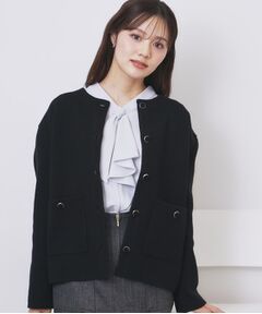 index / インデックス カーディガン・ボレロ | ダブルフェイスコーディガン【洗濯機OK】