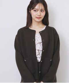 index / インデックス カーディガン・ボレロ | ダブルフェイスコーディガン【洗濯機OK】