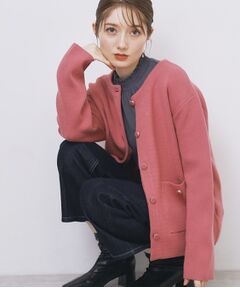 index / インデックス カーディガン・ボレロ | ダブルフェイスコーディガン【洗濯機OK】