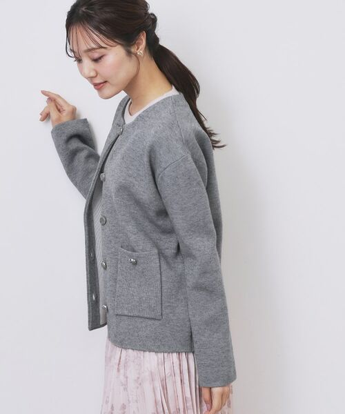 index / インデックス カーディガン・ボレロ | ダブルフェイスコーディガン【洗濯機OK】 | 詳細3