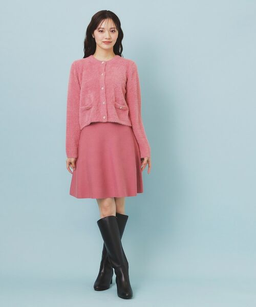 index / インデックス カーディガン・ボレロ | フェザーヤーンフラワーボタンカーディガン【洗濯機OK】 | 詳細11