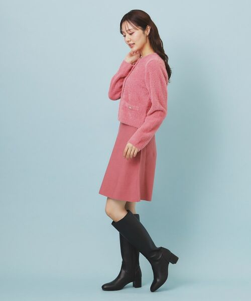 index / インデックス カーディガン・ボレロ | フェザーヤーンフラワーボタンカーディガン【洗濯機OK】 | 詳細12