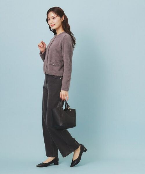 index / インデックス カーディガン・ボレロ | フェザーヤーンフラワーボタンカーディガン【洗濯機OK】 | 詳細16