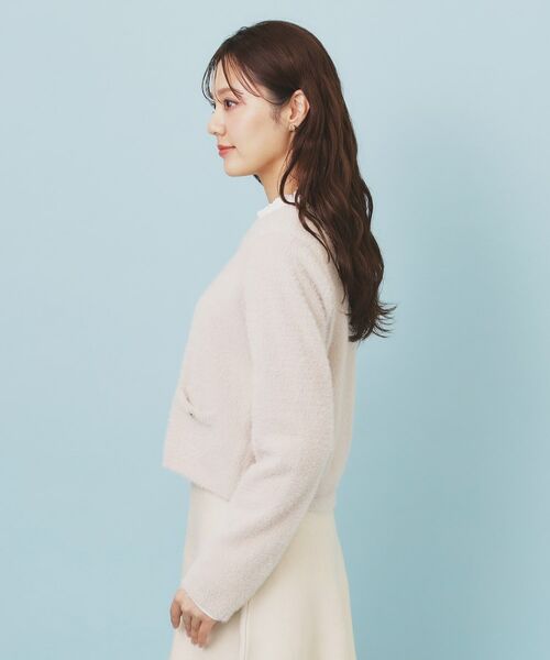 index / インデックス カーディガン・ボレロ | フェザーヤーンフラワーボタンカーディガン【洗濯機OK】 | 詳細19