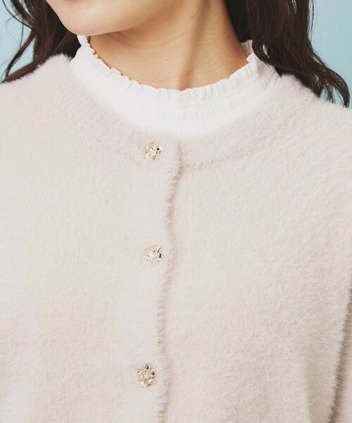 index / インデックス カーディガン・ボレロ | フェザーヤーンフラワーボタンカーディガン【洗濯機OK】 | 詳細21
