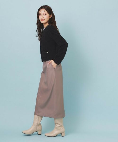 index / インデックス カーディガン・ボレロ | フェザーヤーンフラワーボタンカーディガン【洗濯機OK】 | 詳細4