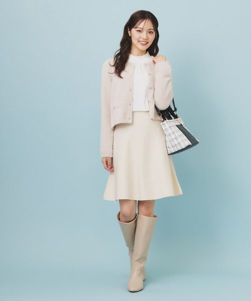 index / インデックス カーディガン・ボレロ | フェザーヤーンフラワーボタンカーディガン【洗濯機OK】 | 詳細7