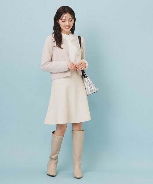 index / インデックス カーディガン・ボレロ | フェザーヤーンフラワーボタンカーディガン【洗濯機OK】 | 詳細8