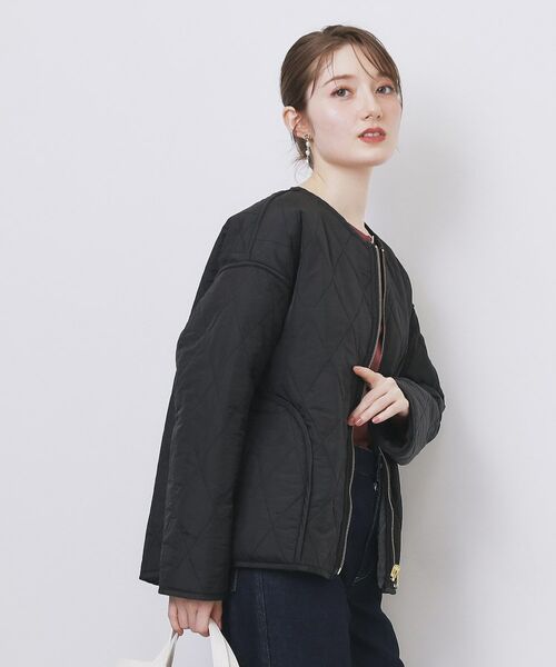 index / インデックス レザーブルゾン・ジャケット | リバーシブル キルティングファーブルゾン【洗濯機OK】 | 詳細13