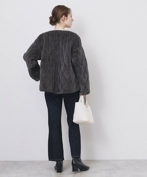 index / インデックス レザーブルゾン・ジャケット | リバーシブル キルティングファーブルゾン【洗濯機OK】 | 詳細18