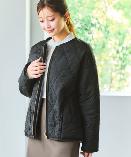 index / インデックス レザーブルゾン・ジャケット | リバーシブル キルティングファーブルゾン【洗濯機OK】 | 詳細2