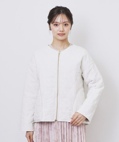 index / インデックス レザーブルゾン・ジャケット | リバーシブル キルティングファーブルゾン【洗濯機OK】 | 詳細21