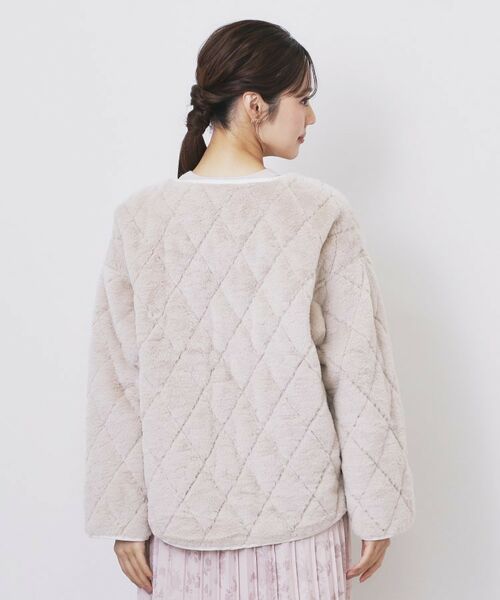 index / インデックス レザーブルゾン・ジャケット | リバーシブル キルティングファーブルゾン【洗濯機OK】 | 詳細30