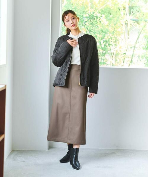 index / インデックス レザーブルゾン・ジャケット | リバーシブル キルティングファーブルゾン【洗濯機OK】 | 詳細5