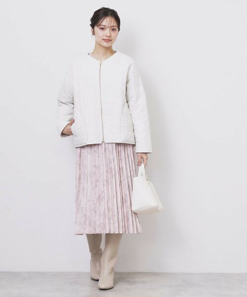 index / インデックス レザーブルゾン・ジャケット | リバーシブル キルティングファーブルゾン【洗濯機OK】 | 詳細6