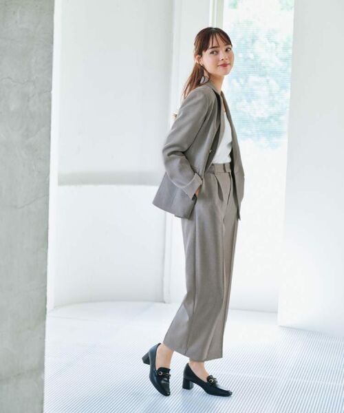 index / インデックス テーラードジャケット | 《Oggi掲載》ダブルブレストテーラードジャケット/セットアップ対応可【洗える】 | 詳細1