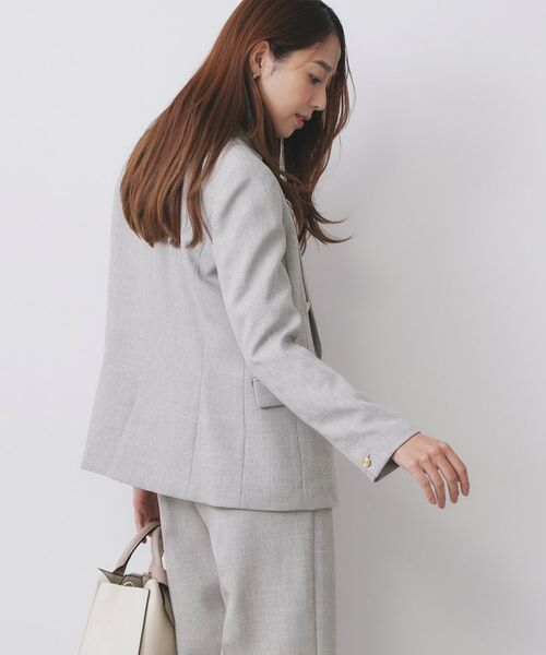 index / インデックス テーラードジャケット | 《Oggi掲載》ダブルブレストテーラードジャケット/セットアップ対応可【洗える】 | 詳細12