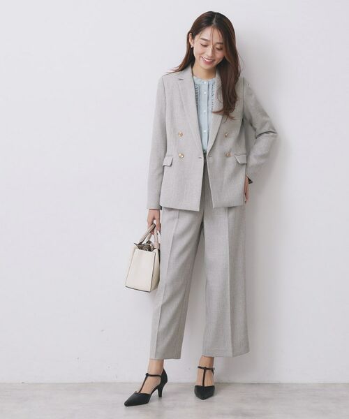 index / インデックス テーラードジャケット | 《Oggi掲載》ダブルブレストテーラードジャケット/セットアップ対応可【洗える】 | 詳細14