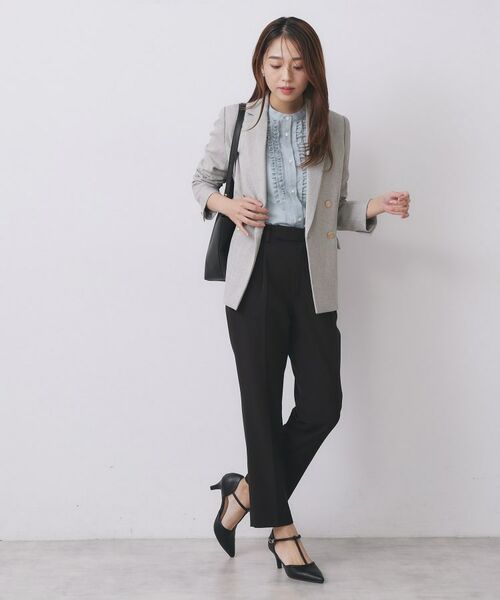 index / インデックス テーラードジャケット | 《Oggi掲載》ダブルブレストテーラードジャケット/セットアップ対応可【洗える】 | 詳細16