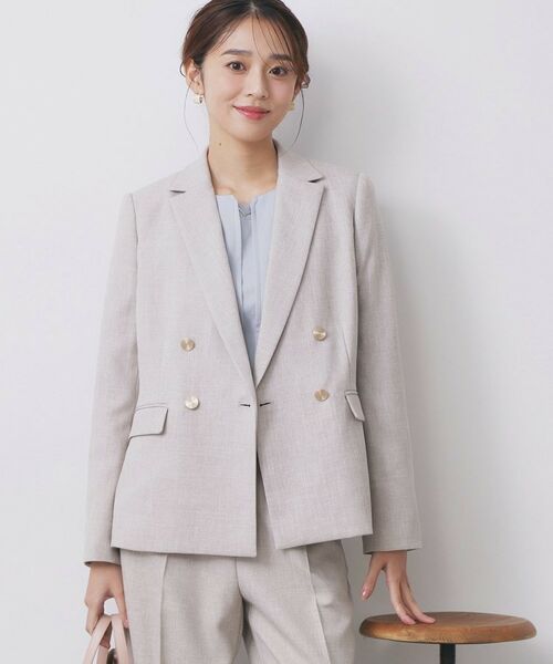 index / インデックス テーラードジャケット | 《Oggi掲載》ダブルブレストテーラードジャケット/セットアップ対応可【洗える】 | 詳細18